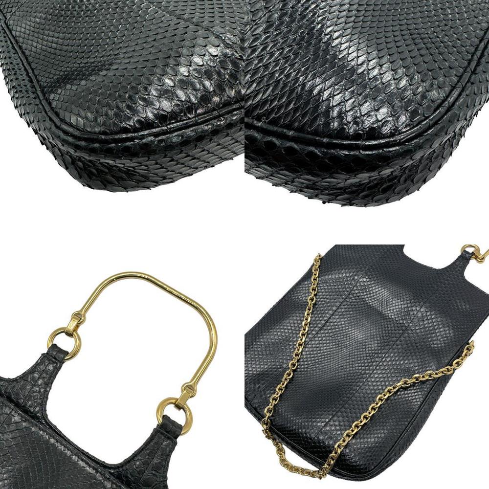 Celine Shoulder Bag Python Leather Black - image 4